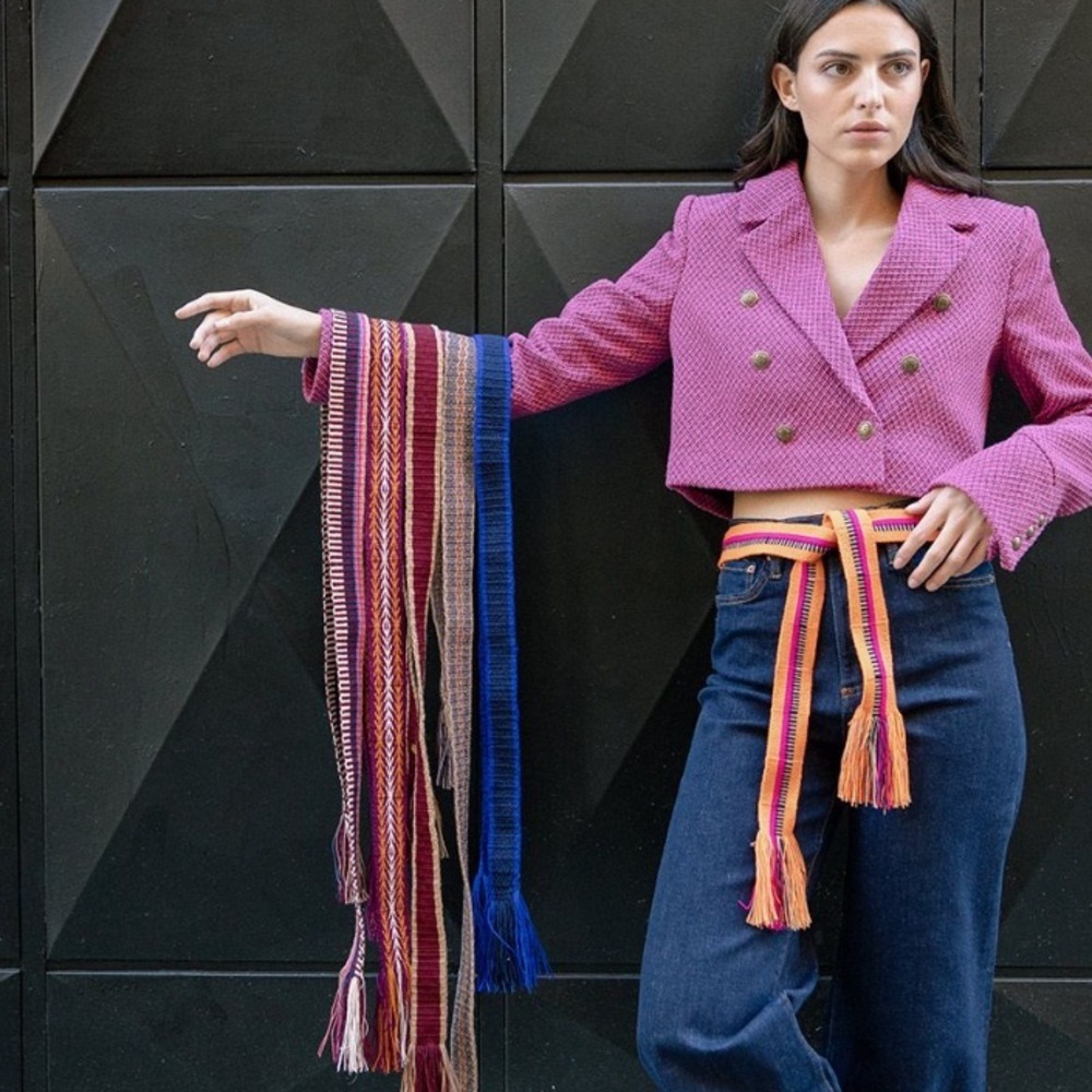 - GUANABANA BELT WITH FRING NEW WITH TAGS ONE SIZE 60 inch